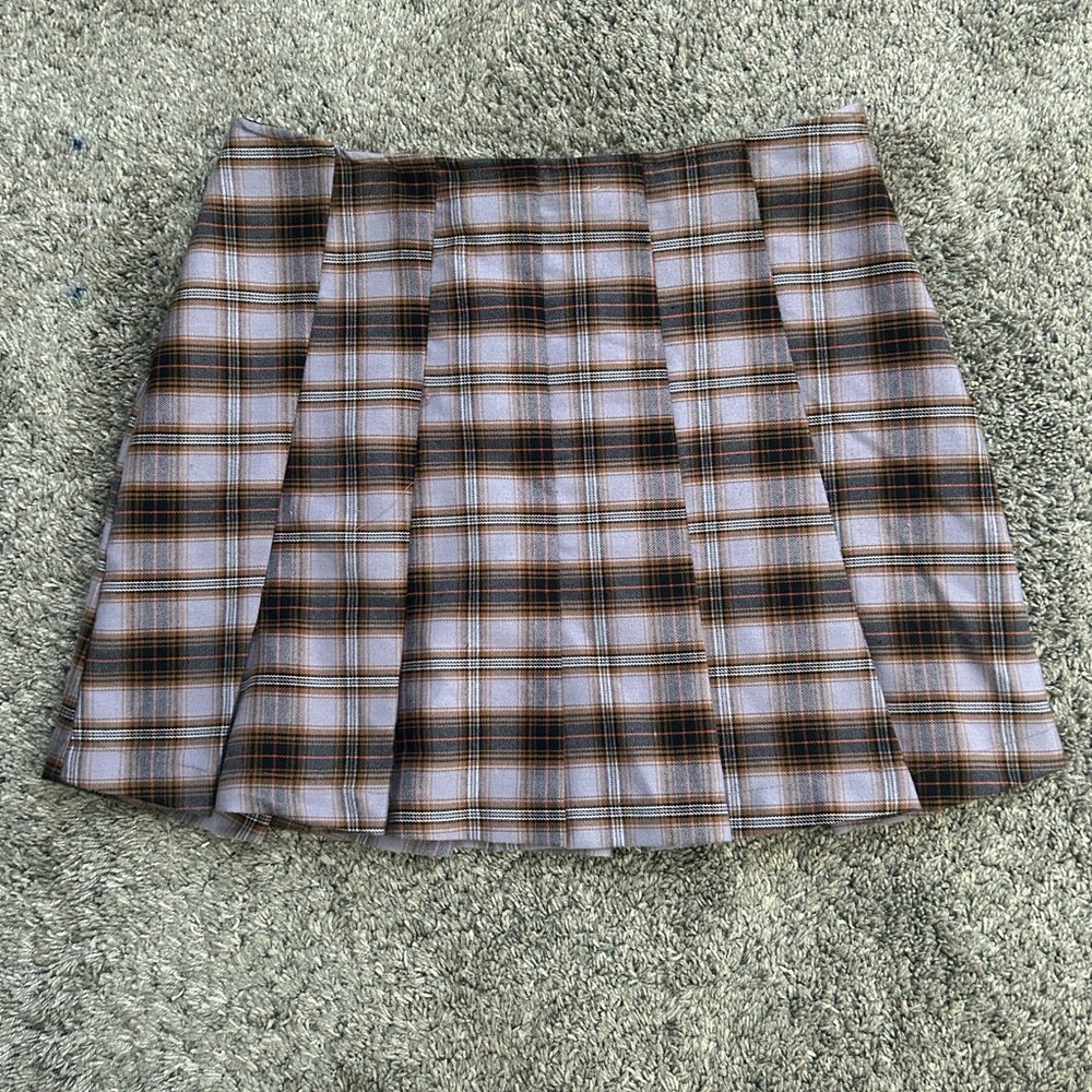 Forever 21 Purple Plaid Mini Skirt